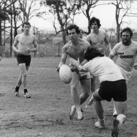 Friday lunchtime touch football competition, the University of Newcastle, Australia - 1978