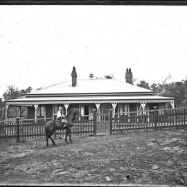 [Boy on a horse, Hunter P Brett's residence, Russell Road, New Lambton, NSW, 1908]