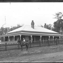 [Boy on a horse, Hunter P Brett's residence, Russell Road, New Lambton, NSW, 1908]
