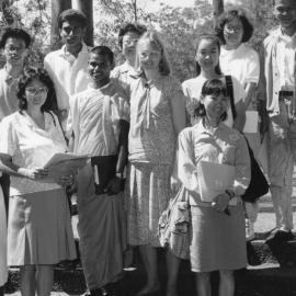 A group of oversea students from Singapore, the Solomon Islands, Hong Kong, Sri Lanka and Malaysia, the University of Newcastle, Australia