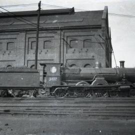 NSWGR C34 Class No. 3402 outside Eveleigh Large Erecting Shops, [1920s]