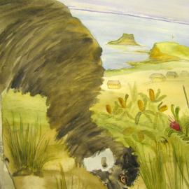 Emu - Artwork by Helen Adamski - Sir Thomas Mitchell Project - Newcastle 1828