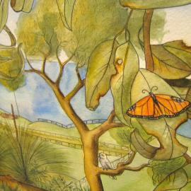 Artwork by Amy Hands - Sir Thomas Mitchell Project - Newcastle 1828 [Detail]