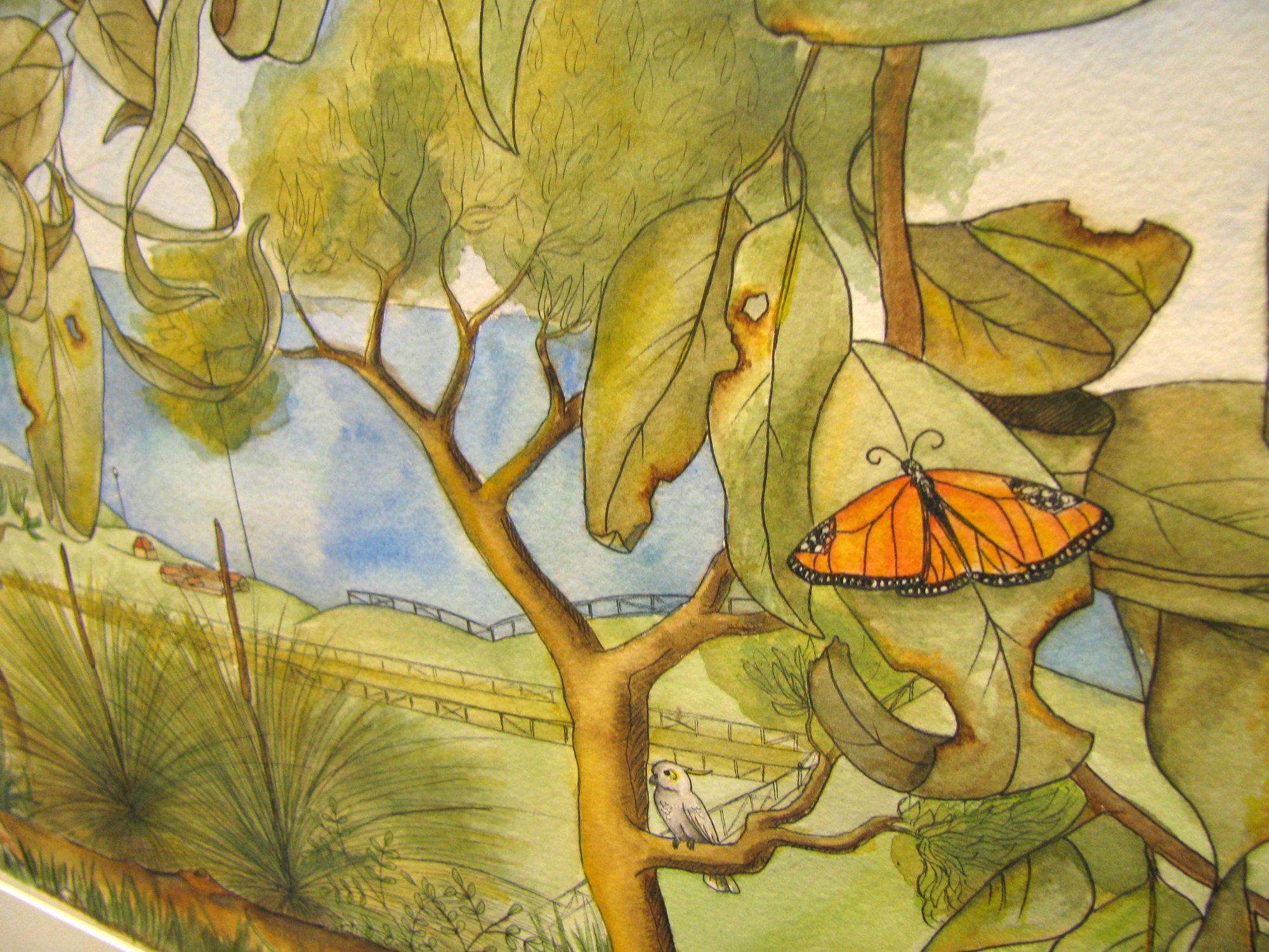 Artwork by Amy Hands - Sir Thomas Mitchell Project - Newcastle 1828 [Detail]