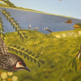 Harbour with boats - Artwork by Phoebe Ritchie - Sir Thomas Mitchell Project - Newcastle 1828