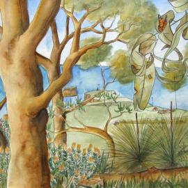 Flora - Artwork by Amy Hands - Sir Thomas Mitchell Project - Newcastle 1828