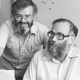 Dr McElwaine with Professor Lee Segel, the University of Newcastle, Australia, 1985