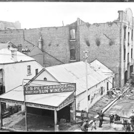 Fire at R Hall and Sons, Scott Street Newcastle, NSW, 14 February 1899