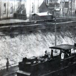 NSWGR G-23 Class 2-4-0 Type running light engine at Cleveland Street, Sydney, [1870]
