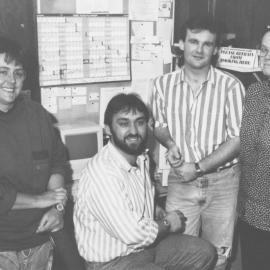 SRC Executive Anna Hartee, Chris Toll, Wayne McCrea and Sarah Johnson, the University of Newcastle, Australia - 1990