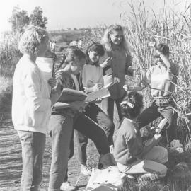 Students on an excursion in the [wetlands], Newcastle, Australia - 1990