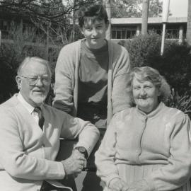 Ray Ward and Herold Mohr with Kelly Bisset, the University of Newcastle, Australia - 1989