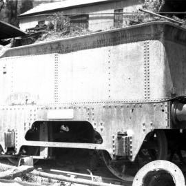 Gunnedah Colliery Co, locomotive tender from NSWGR 9 class, used by locomotive "Sydney", at Gunnedah Colliery, Gunnedah, NSW, [1930s]