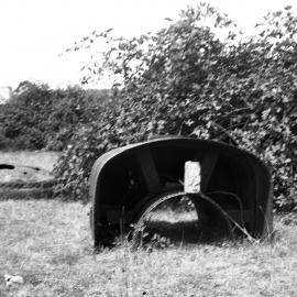 Saddle tank from unknown steam locomotive in Illawarra area, [n.d]