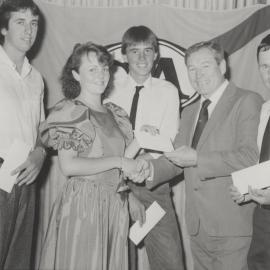 Winners of the inaugural Coal and Allied Edgeworth David Memorial Scholarships, the University of Newcastle, Australia - 1987