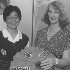 Mr Satoko Itoh Van Accken with student Mrs Falanga, the University of Newcastle, Australia - 1990