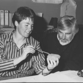 Dr Joanna Parr with Professor Ian Plimer, the University of Newcastle, Australia - 1990