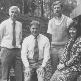 Dr Peter Pfister, Dr Don Munro, Mr Richard Dear and Kerrie Shannon, the University of Newcastle, Australia - 1990