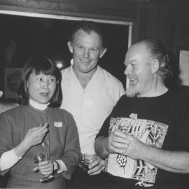 Cocktail Party for amalgamation - Frances Huang, Doug Absalom and Norman Talbot, the University of Newcastle, Australia - 1989