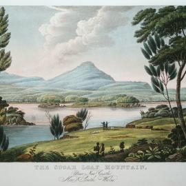 The Sugar Loaf Mountain, near New Castle, New South Wales, 1824 - by Joseph Lycett