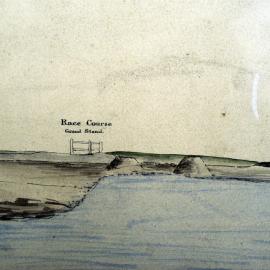 William Keene - Nobby's Island Newcastle to Burwood (1854) - Detail 7 Race Course Grand Stand