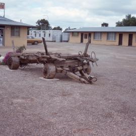 Wagon in front of Outback Motel