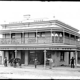 Gambrian House, Evan Rees' Draper, Grocer, and Ironmonger store, Mitchell Street, Stockton, NSW, [n.d.]