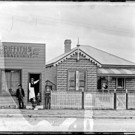 Thomas Griffiths' residence and shop, New Lambton, NSW, 12 February 1903