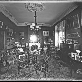 Interior of the residence of Alexander Ross, Wallsend, NSW, 14 March 1902