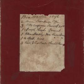 Ralph Snowball Collection, original glass plate box listing, Box 103, January 1896