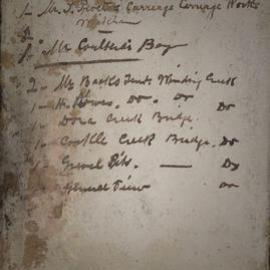 Ralph Snowball Collection, original glass plate box listing, Box 56 verso, 5 March 1887