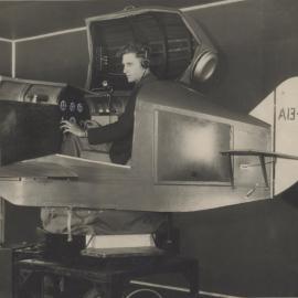 Flight simulator training at Newcastle Aero Club, May 1948