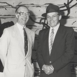 Vice-Chancellor, Professor Keith Morgan with Mr John Dawkins at the University of Newcastle, Australia - 1990