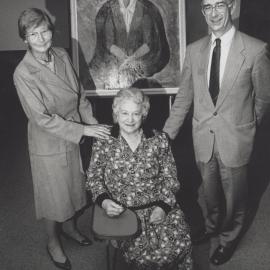 Professor Beryl Nashar, Phyl Stone, (Artist) and Vice-Chancellor Professor  Keith Morgan, the University of Newcastle, Australia