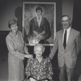 Professor Beryl Nashar, Phyl Stone, (Artist) and Vice-Chancellor Professor  Keith Morgan, the University of Newcastle, Australia