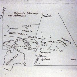 Map of Polynesia, Melanesia and Micronesia