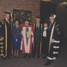 Unidentified University officials at the Faculty of Medicine and Health Science graduation ceremony, the University of Newcastle, Australia - 16 May 1997, 2.30pm