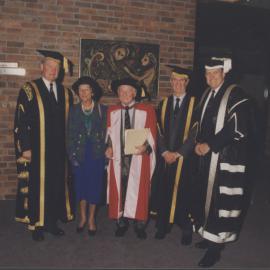 Unidentified University officials at the Faculty of Medicine and Health Science graduation ceremony, the University of Newcastle, Australia - 16 May 1997, 2.30pm