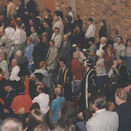 Graduands with their relatives in the Great Hall at the Faculty of Law and Commerce graduation ceremony, the University of Newcastle, Australia - 2 May 1997, 2.30pm