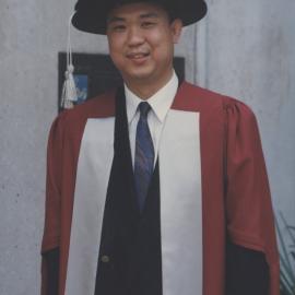 An unidentified international  graduate at the Faculty of Law and Commerce graduation ceremony, the University of Newcastle, Australia - 2 May 1997, 2.30pm