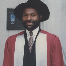 An unidentified international graduate at the Faculty of Law and Commerce graduation ceremony, the University of Newcastle, Australia - 2 May 1997, 2.30pm