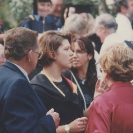 Graduates celebrate with family and relatives after the Faculty of Law and Commerce graduation ceremony, the University of Newcastle, Australia - 2 May 1997, 2.30pm