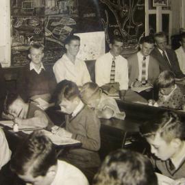 Newcastle Teachers' College students visit a local primary school, Newcastle, Australia - 1957