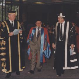 Academic officials at student graduation ceremony,  8 May 1997, 10.30am, the University of Newcastle, Australia