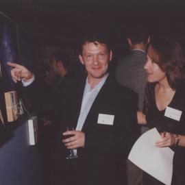 Official University Function, attended by the Vice-Chancellor. Pictured Jason Thornton with Meredith McGowan, Parliament House, NSW, Australia - c.1999