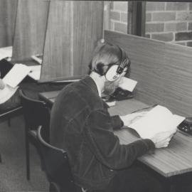 Mick Fauchon, Audio-visual area, Auchmuty Library, the University of Newcastle, Australia - 1980s