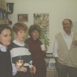 Noni Rush, Cathy Bennett, Kirsten Neilson and Tony Mays at Barbara McGee's farewel, Auchmuty Library, the University of Newcastle, Australia