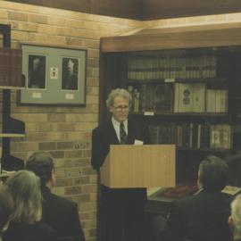 Peter Hempenstall at the Presentation of the Bishop's Library, Archives and Special Collections,  Auchmuty Library, the University of Newcastle, Australia - 6 August 1997