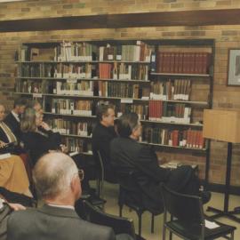 Peter Hempenstall at the Presentation of the Bishop's Library, Archives and Special Collections, Auchmuty Library,  the University of Newcastle, Australia - 6 August 1997