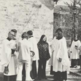 St John's College, Morpeth -  Students outside Chapel